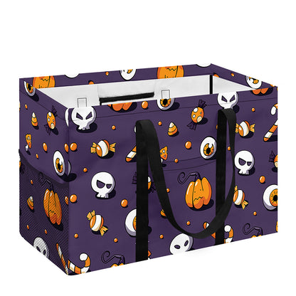 Halloween Eyeball Pattern Print Utility Tote Bag