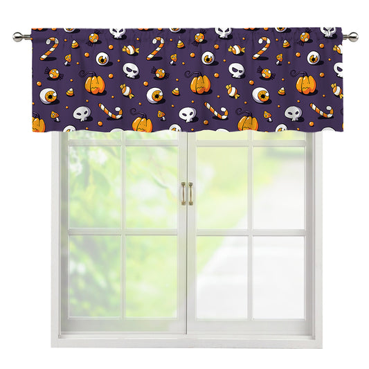 Halloween Eyeball Pattern Print Window Valance