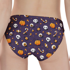 Halloween Eyeball Pattern Print Women's Panties