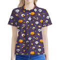 Halloween Eyeball Pattern Print Women's Polo Shirt