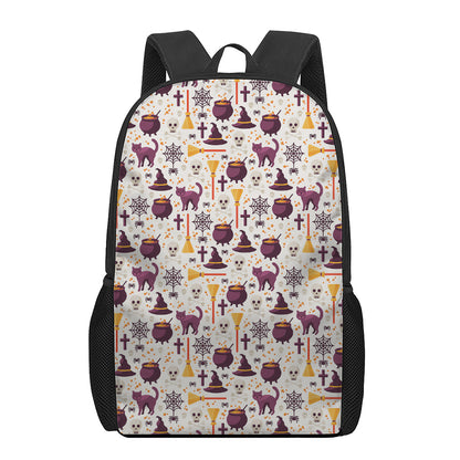 Halloween Festival Pattern Print 17 Inch Backpack