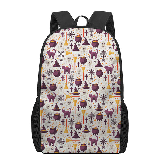 Halloween Festival Pattern Print 17 Inch Backpack
