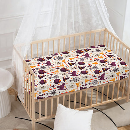 Halloween Festival Pattern Print Baby Crib Sheet