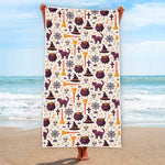 Halloween Festival Pattern Print Beach Towel