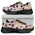 Halloween Festival Pattern Print Black Chunky Shoes