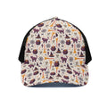 Halloween Festival Pattern Print Black Mesh Trucker Hat