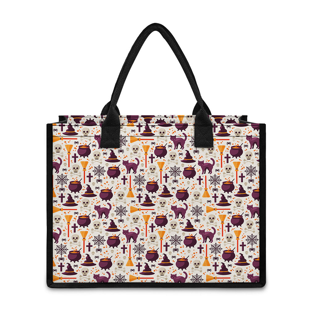 Halloween Festival Pattern Print Canvas Tote Bag