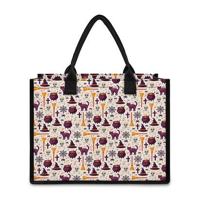 Halloween Festival Pattern Print Canvas Tote Bag