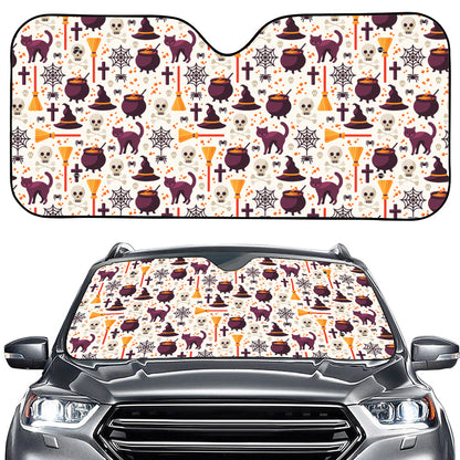 Halloween Festival Pattern Print Car Windshield Sun Shade