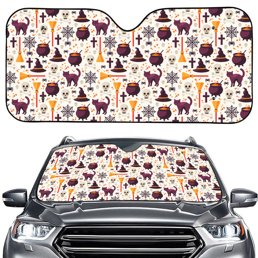 Halloween Festival Pattern Print Car Windshield Sun Shade