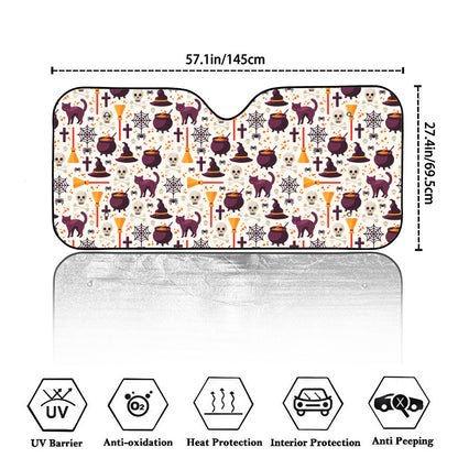 Halloween Festival Pattern Print Car Windshield Sun Shade