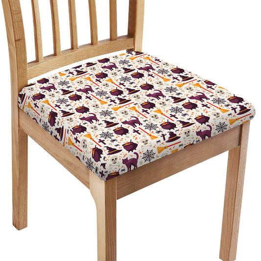 Halloween Festival Pattern Print Chair Cushion Cover