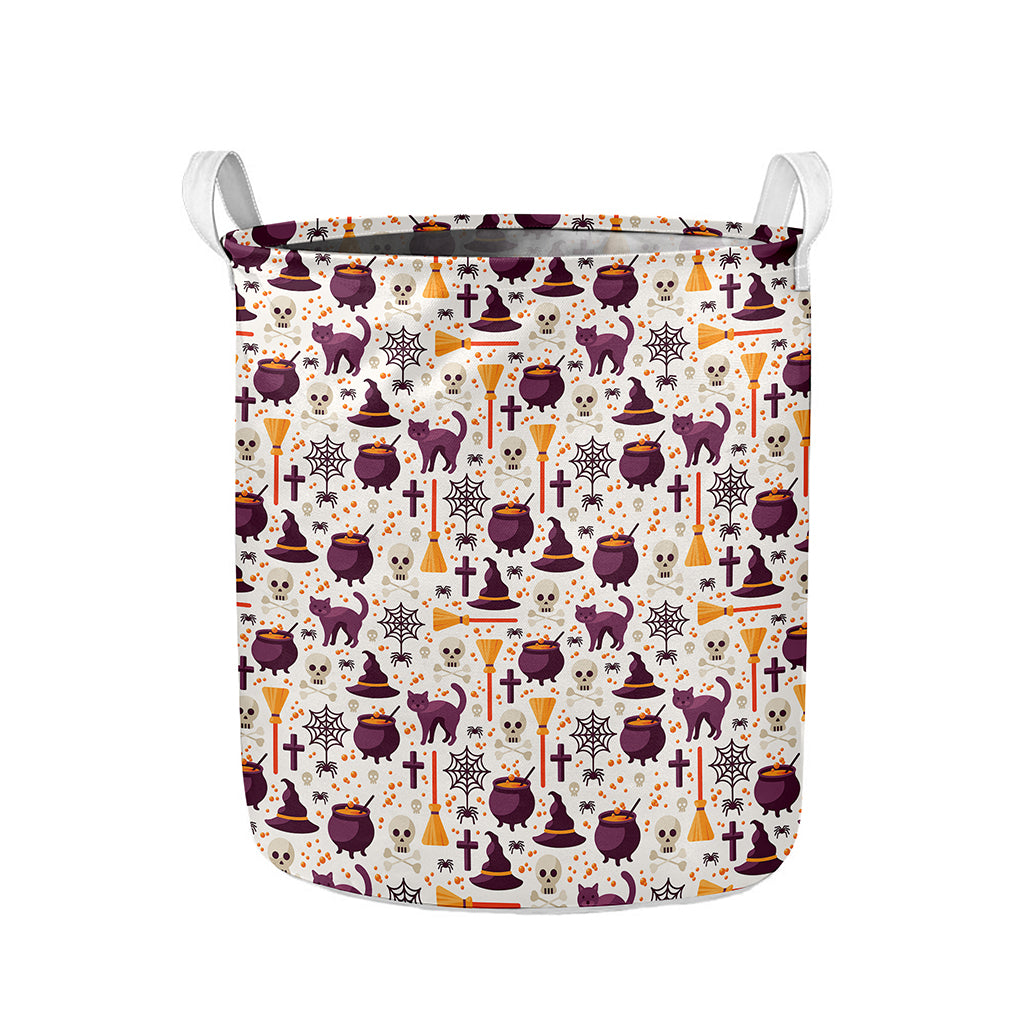 Halloween Festival Pattern Print Collapsible Laundry Basket