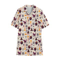 Halloween Festival Pattern Print Cotton Hawaiian Shirt