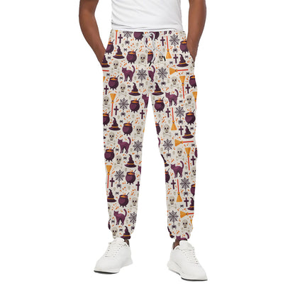 Halloween Festival Pattern Print Cotton Pants