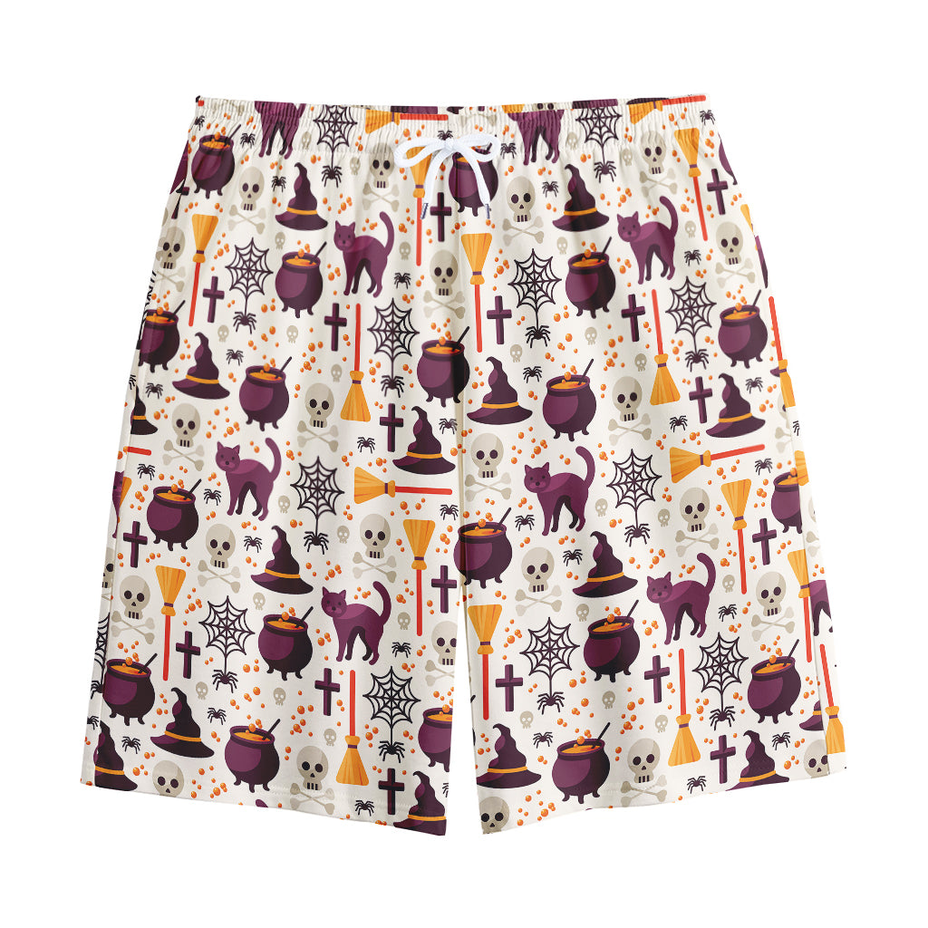 Halloween Festival Pattern Print Cotton Shorts