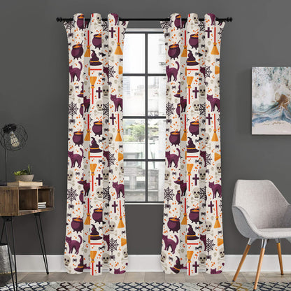 Halloween Festival Pattern Print Curtain