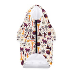Halloween Festival Pattern Print Dog Zip Up Hoodie