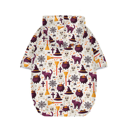 Halloween Festival Pattern Print Dog Zip Up Hoodie