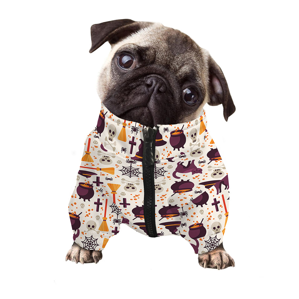 Halloween Festival Pattern Print Dog Zip Up Jacket