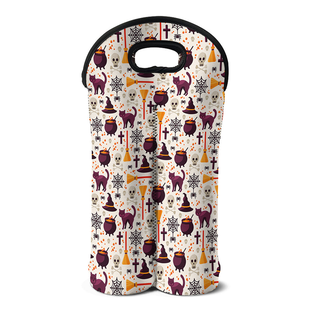 Halloween Festival Pattern Print Double Neoprene Wine Tote