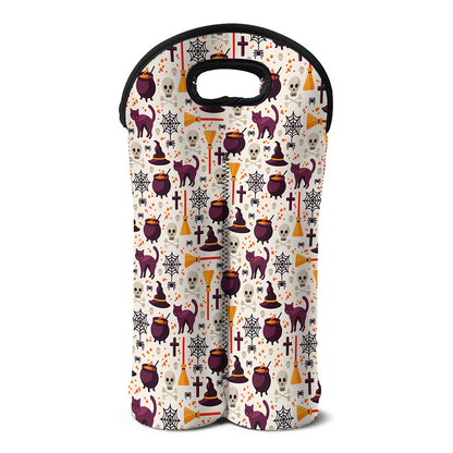 Halloween Festival Pattern Print Double Neoprene Wine Tote