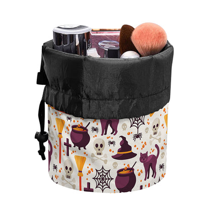 Halloween Festival Pattern Print Drawstring Makeup Bag