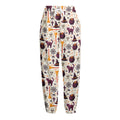 Halloween Festival Pattern Print Fleece Lined Knit Pants