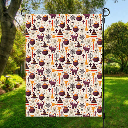 Halloween Festival Pattern Print Garden Flag
