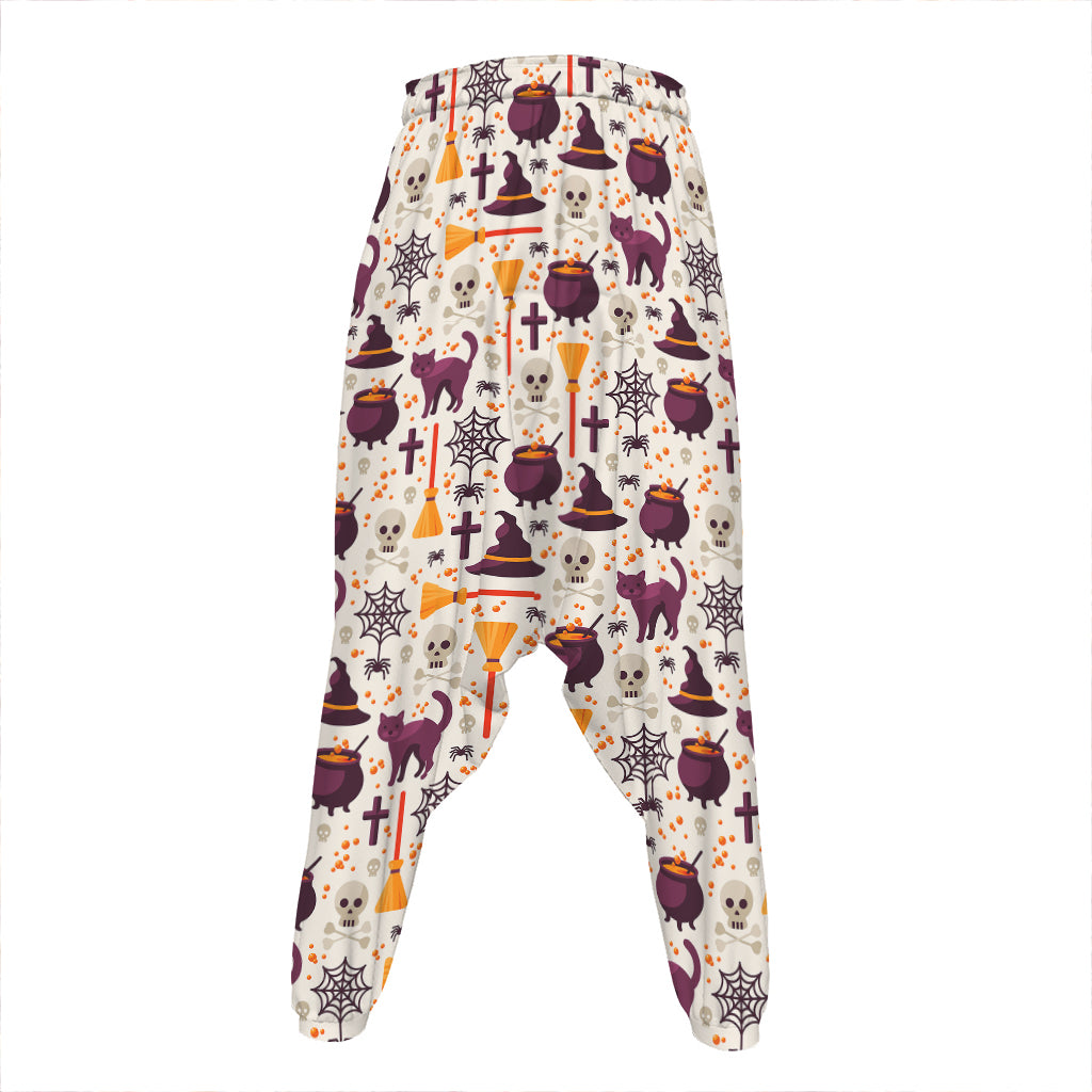 Halloween Festival Pattern Print Hammer Pants
