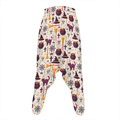 Halloween Festival Pattern Print Hammer Pants