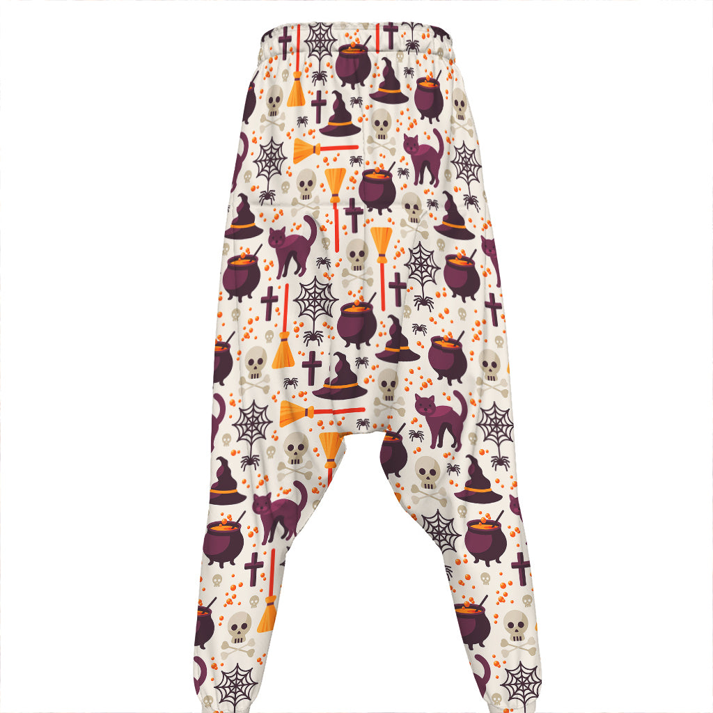Halloween Festival Pattern Print Hammer Pants