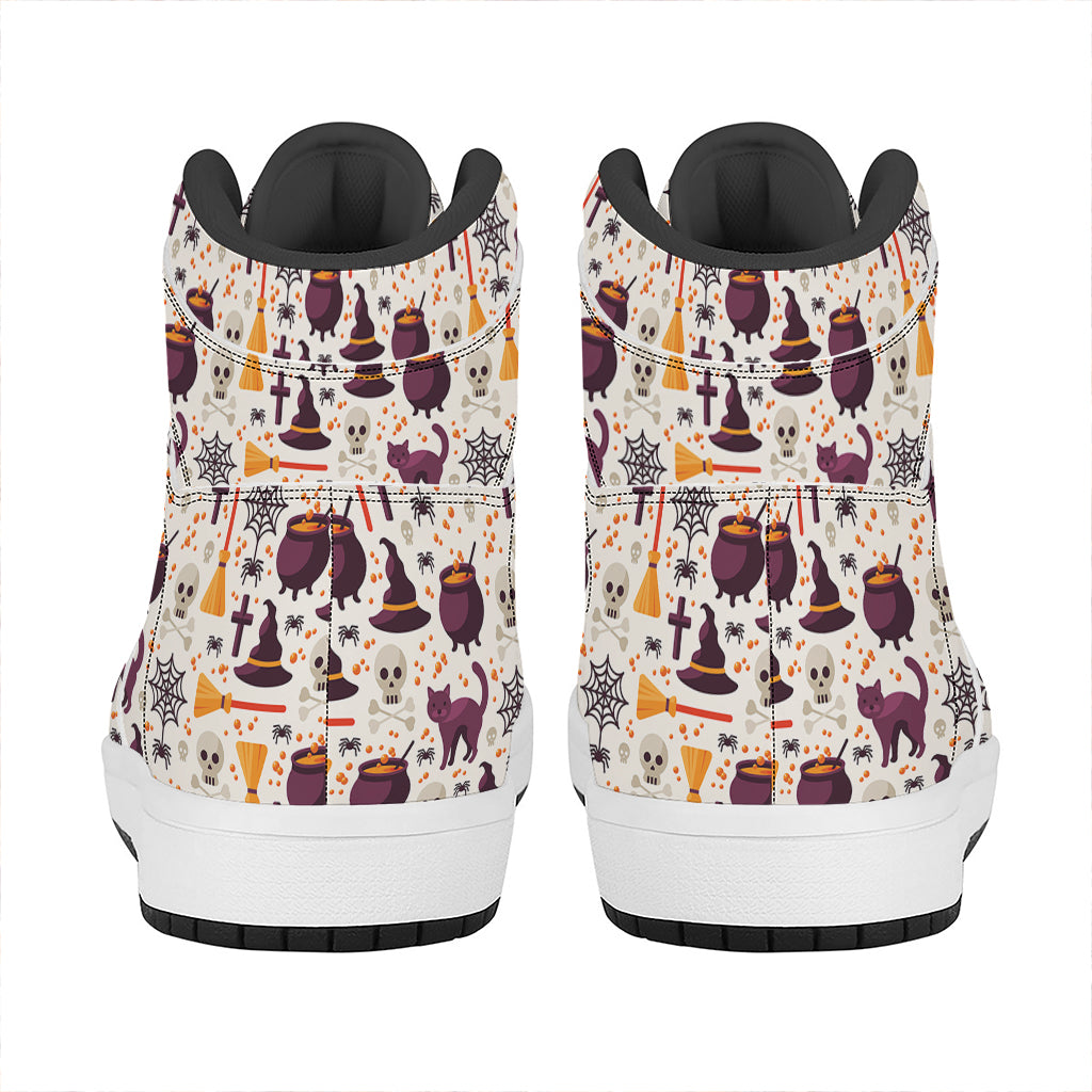 Halloween Festival Pattern Print High Top Leather Sneakers
