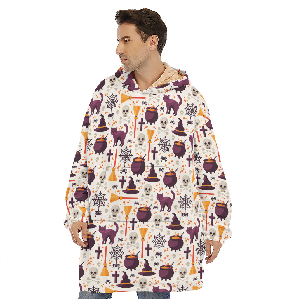 Halloween Festival Pattern Print Hoodie Blanket