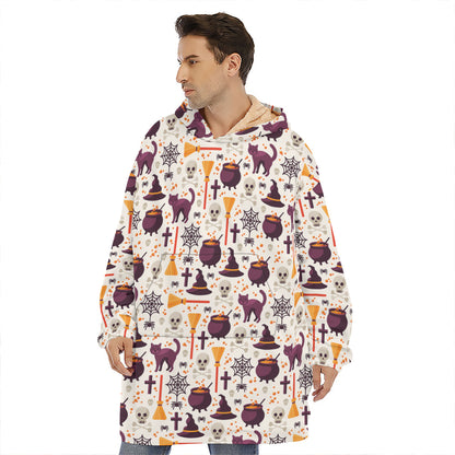 Halloween Festival Pattern Print Hoodie Blanket