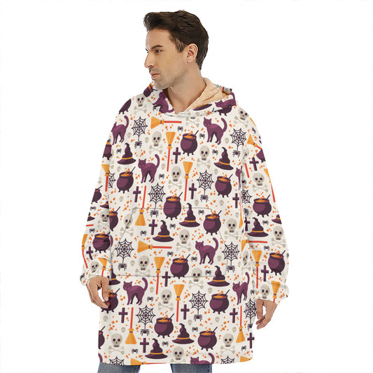 Halloween Festival Pattern Print Hoodie Blanket