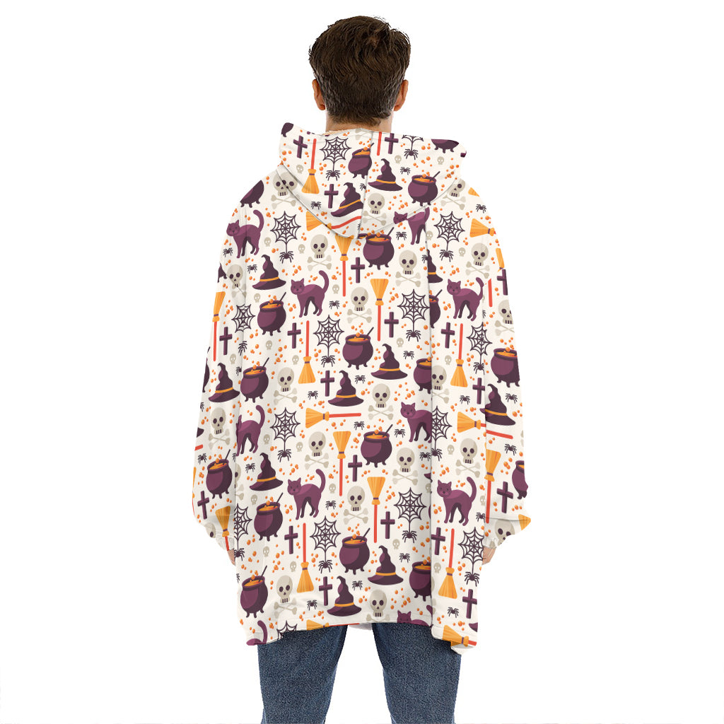 Halloween Festival Pattern Print Hoodie Blanket