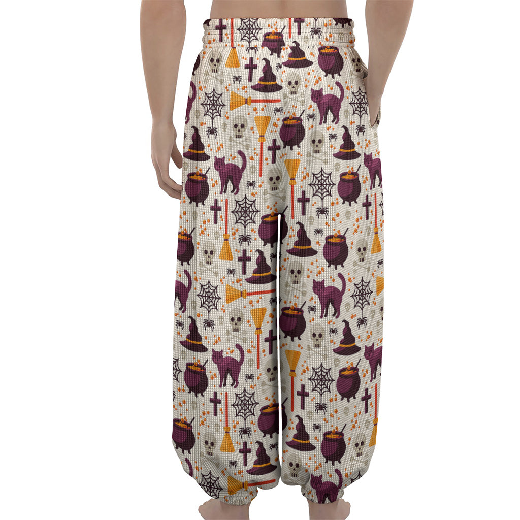 Halloween Festival Pattern Print Lantern Pants