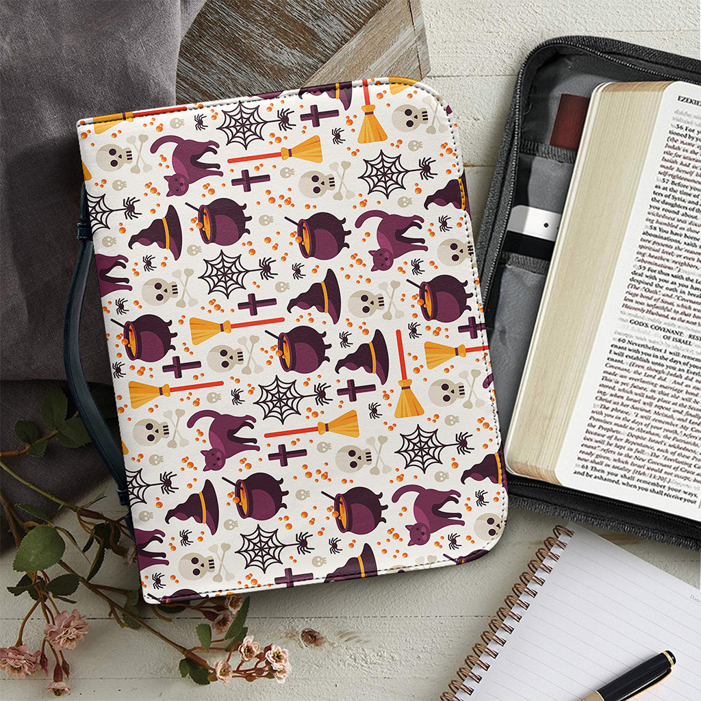 Halloween Festival Pattern Print Leather Bible Cover
