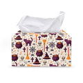 Halloween Festival Pattern Print Leather Tissue Box Cover
