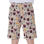 Halloween Festival Pattern Print Men's Beach Shorts