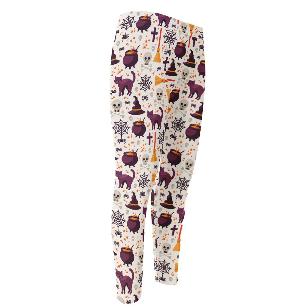Halloween Festival Pattern Print Men's Compression Pants