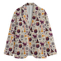 Halloween Festival Pattern Print Men's Cotton Blazer