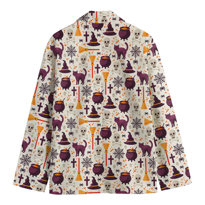Halloween Festival Pattern Print Men's Cotton Blazer