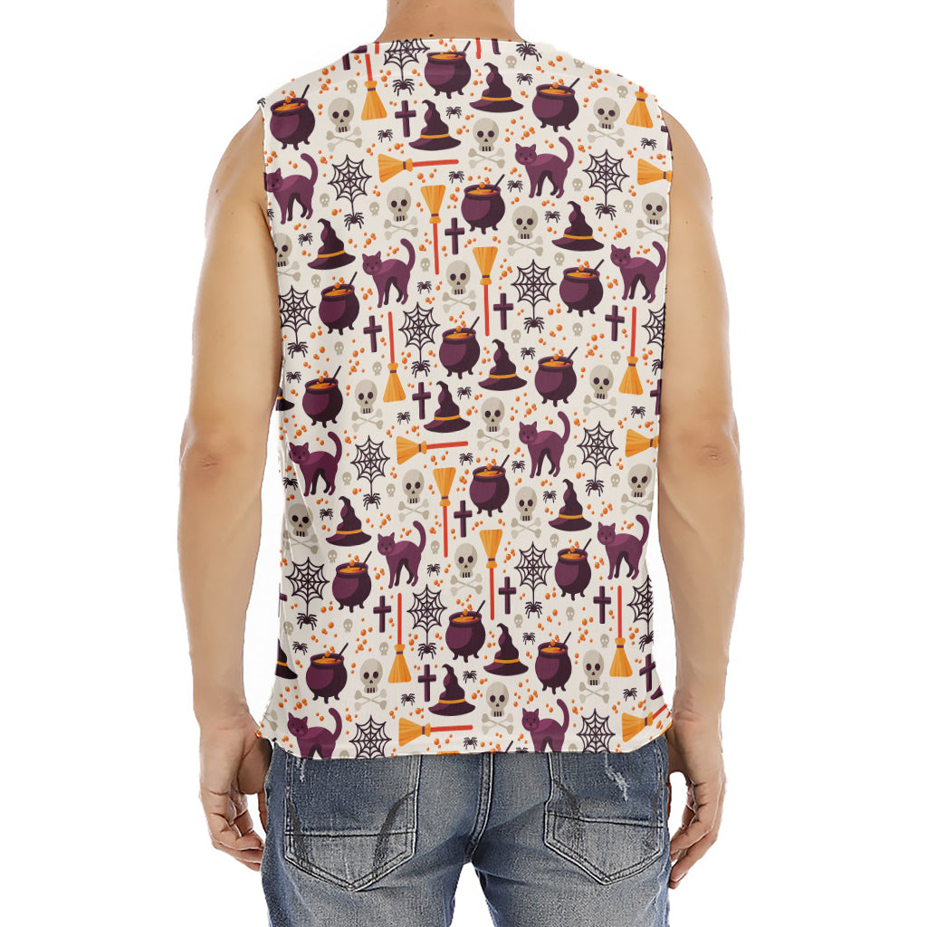 Halloween Festival Pattern Print Men's Fitness Tank Top