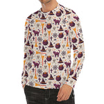 Halloween Festival Pattern Print Men's Long Sleeve Rash Guard