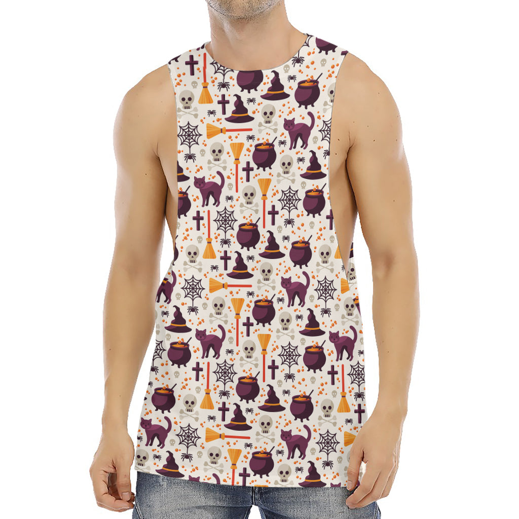 Halloween Festival Pattern Print Men's Muscle Tank Top