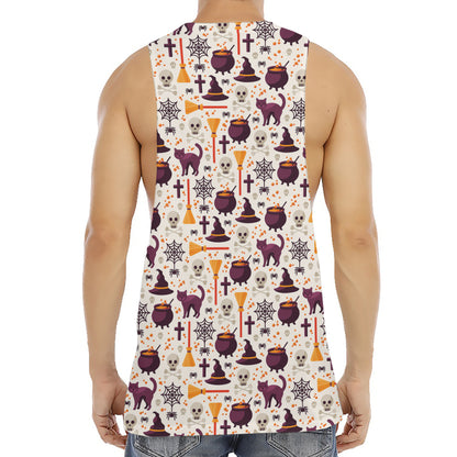 Halloween Festival Pattern Print Men's Muscle Tank Top