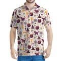 Halloween Festival Pattern Print Men's Polo Shirt