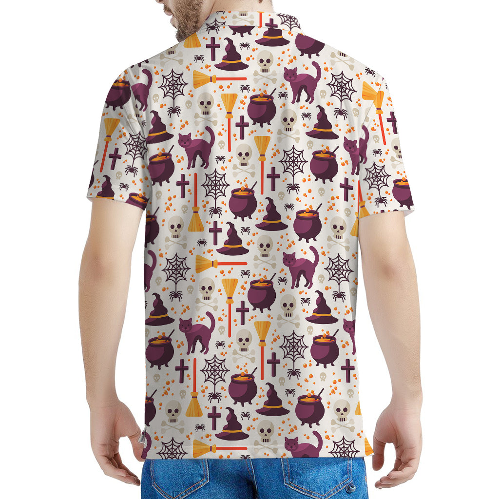 Halloween Festival Pattern Print Men's Polo Shirt